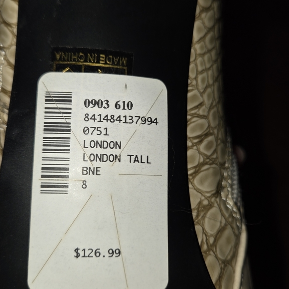 NINETY UNION London Croc Embossed Knee High Boot Women Size 8 NWT - Picture 9 of 11